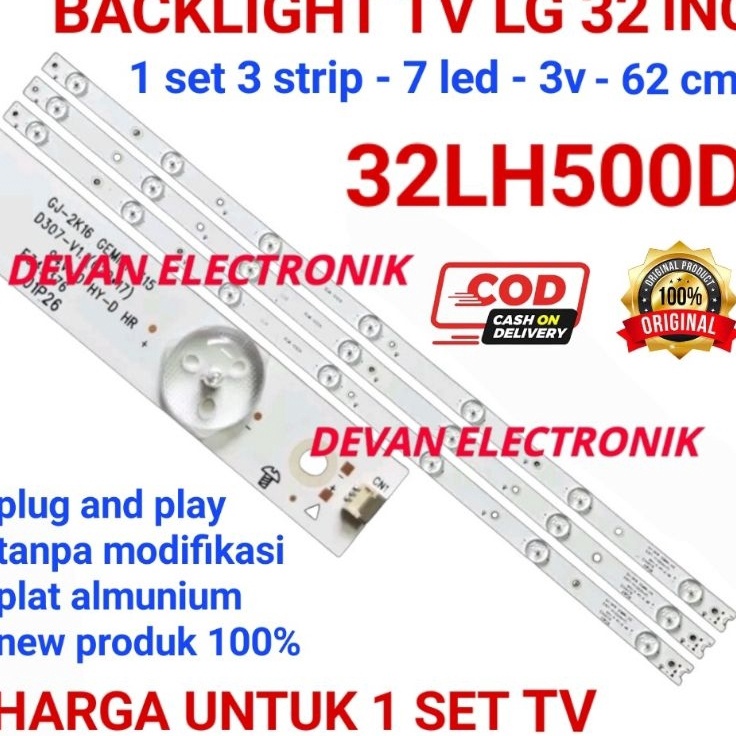 Terjamin BACKLIGHT TV LG 32LH500D 32LJ500D lampu led backlight  tv LG 32LH500D 32LJ500D