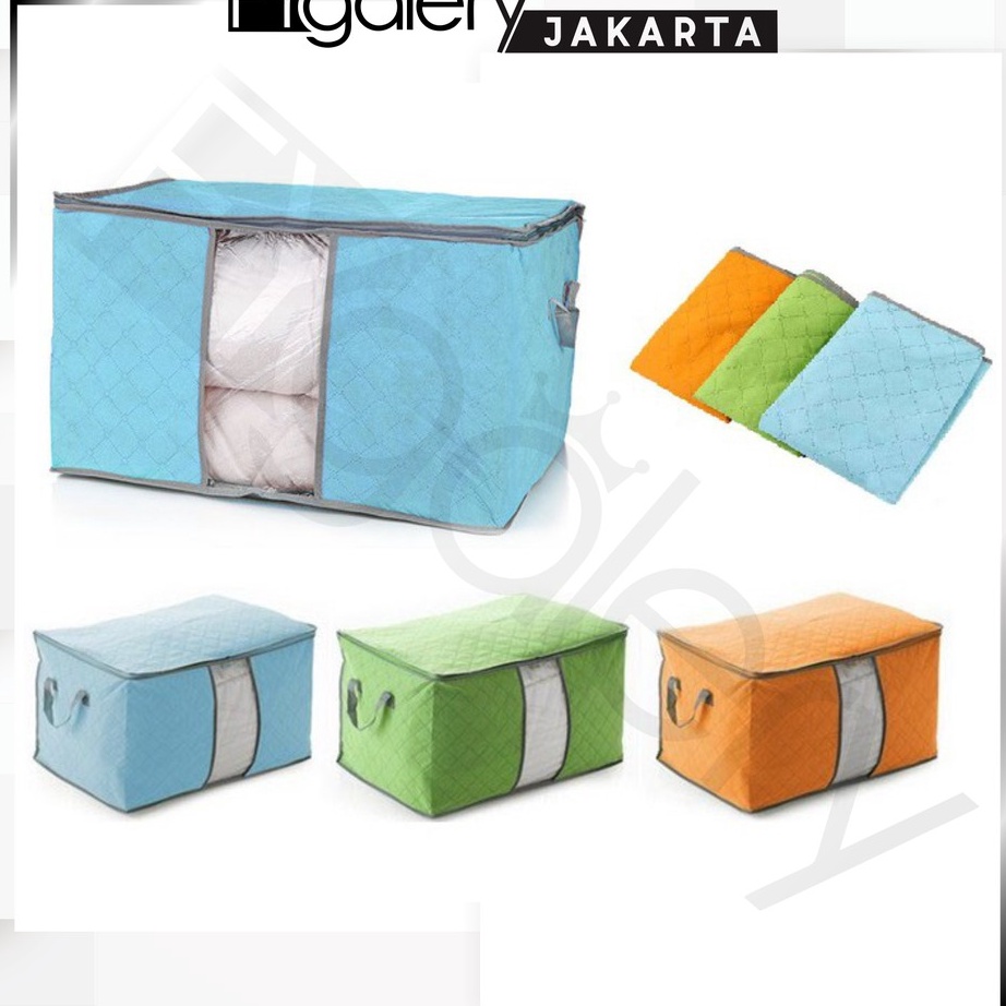 YNCQ5076㊮ FYGALERYJAKARTA HL0037 Bamboo Storage Box Tempat Penyimpanan Baju Organizer Model Tidur ㊧