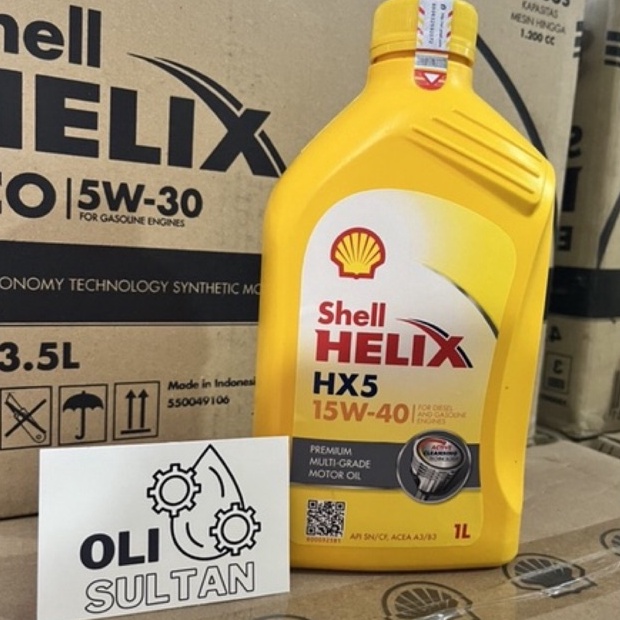 Langsung Atc.. Shell HELIX HX5 15w40 1Liter | Oli Shell Helix HX5 1000ml | OLI SHELL