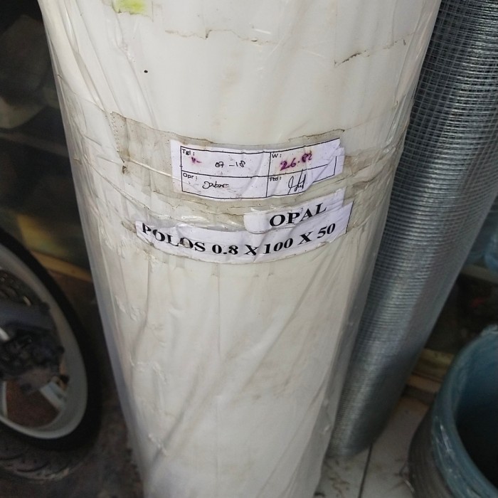 fiber pagar tebal 0.8mm putih susu polos