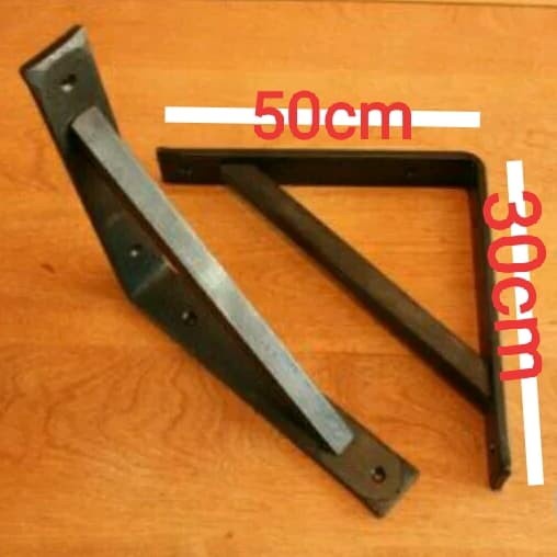 siku plat besi ambalan siku papan hambalan 50cm harga untuk 1pcs