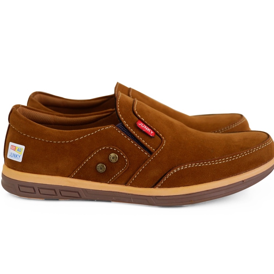 Termurah dan terbaik Sepatu Slip On Pria Kerja Casual Kulit grosir