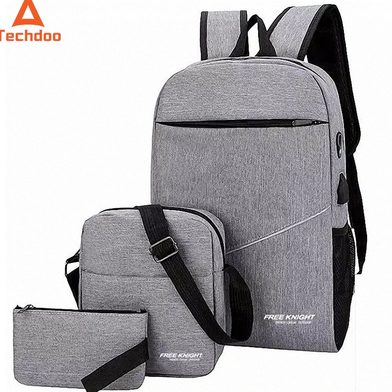 Stok Terbaru.. Techdoo Tas 3 In 1 Tas Ransel Pria Tas Punggung Laptop Tas Sekolah Anak Backpack Mult