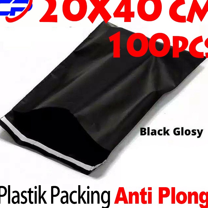 

Laris➩ JI9AU Polymailer Kantong Plastik Packing 20X40cm Olshop LDPE 100pcs Lem Perekat Glosy Hitam Tebal C68 ❊Ready Stock