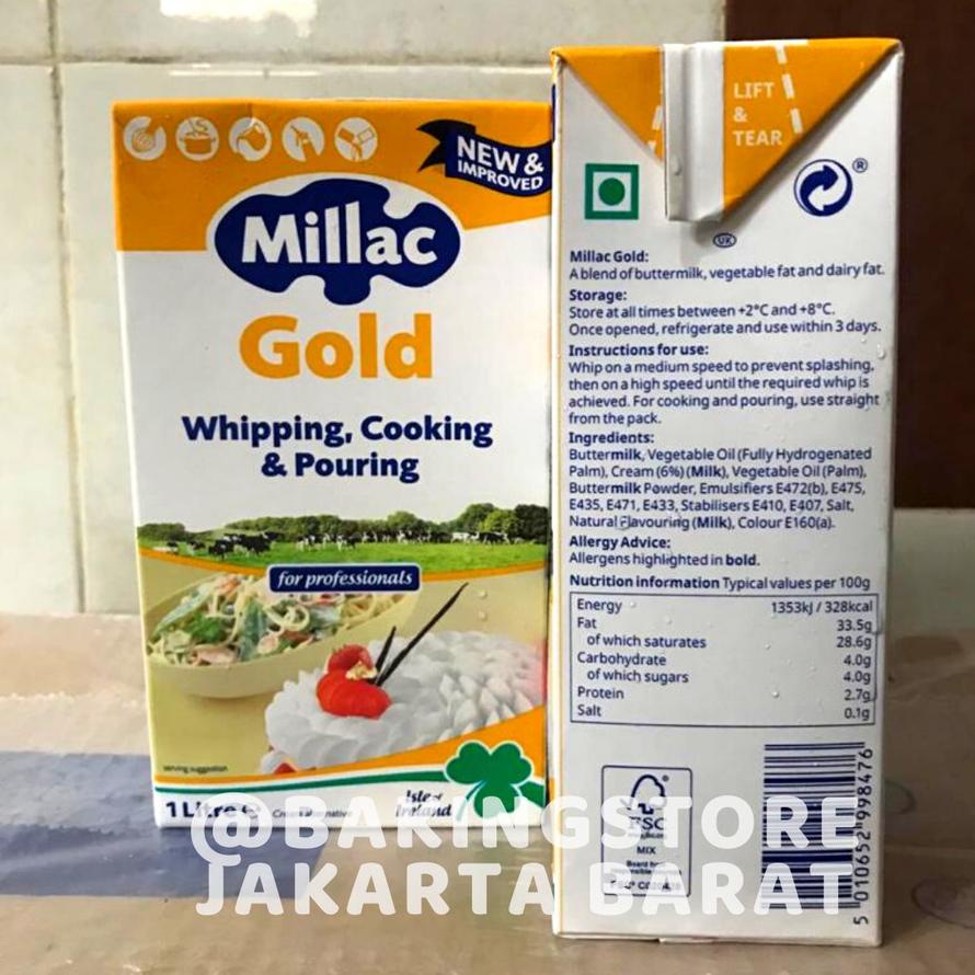 

HOT PROMO WHIPPING CREAM GOLD MILLAC | WHIPPING COOKING POURING