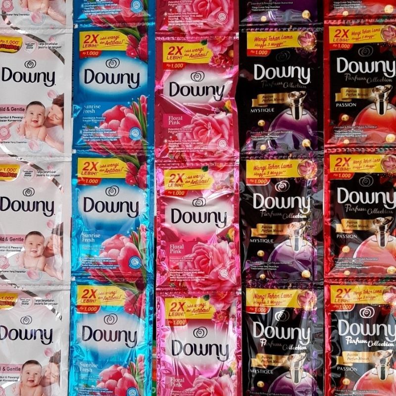 Downy 1 Renceng isi 12 Sachet Pelembut Pakaian Downi Downie Pewangi