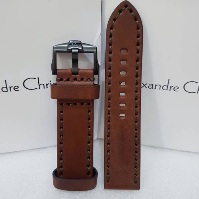 LANGSUNG KIRIM Tali Jam Tangan Alexandre Christie Strap AC 22mm 24mm Original Kulit Asli AC9205 AC64