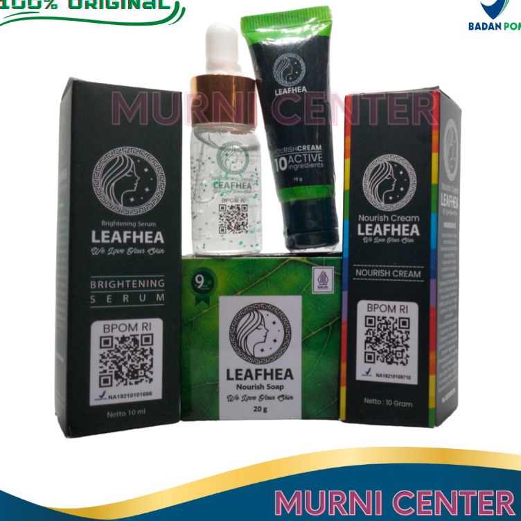 Pasti Tertarik Rangkaian Paket Leafhea Skincare - Sabun Leafhea / Serum Leafhea / Cream Leafhea