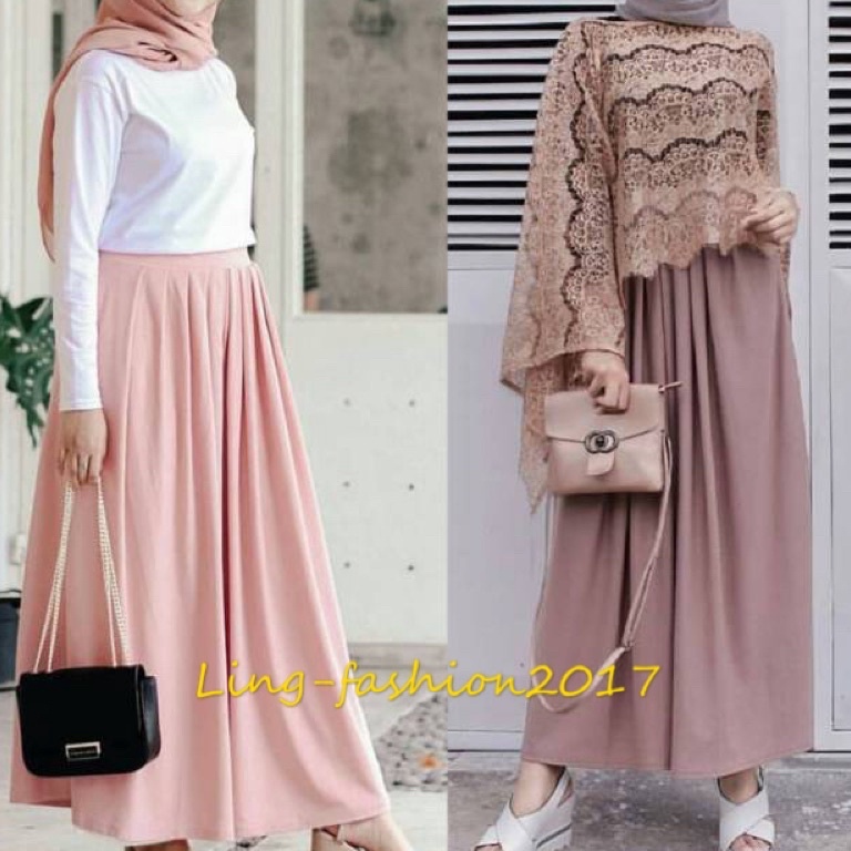 CHEKOUT. Celana kulot kaki lebar model rok premium import/kulot lebar/kulot rok/kulot rempel