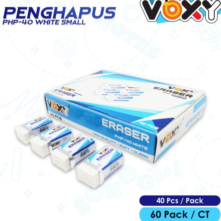 

QJPW6705㊬ 1 Pack 40 pcs Penghapus Pensil Mikimoto / Voxy / GM ☘