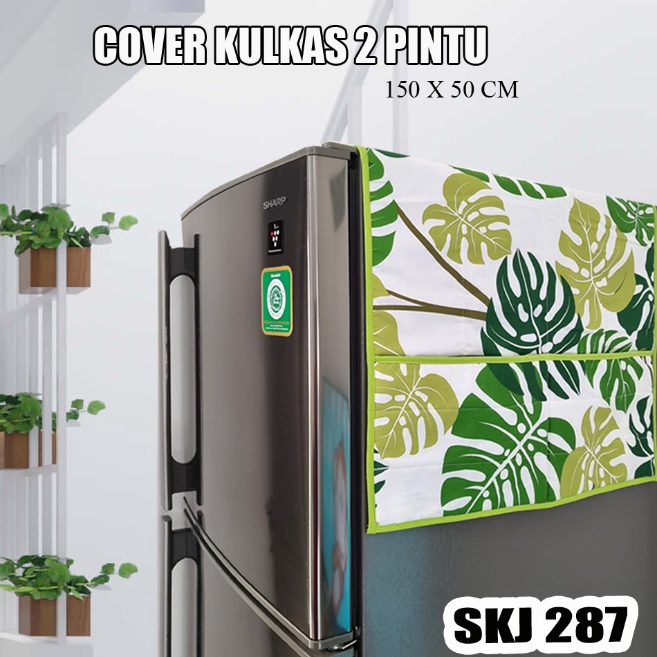 SALE. COVER / TAPLAK / SARUNG KULKAS 2 PINTU