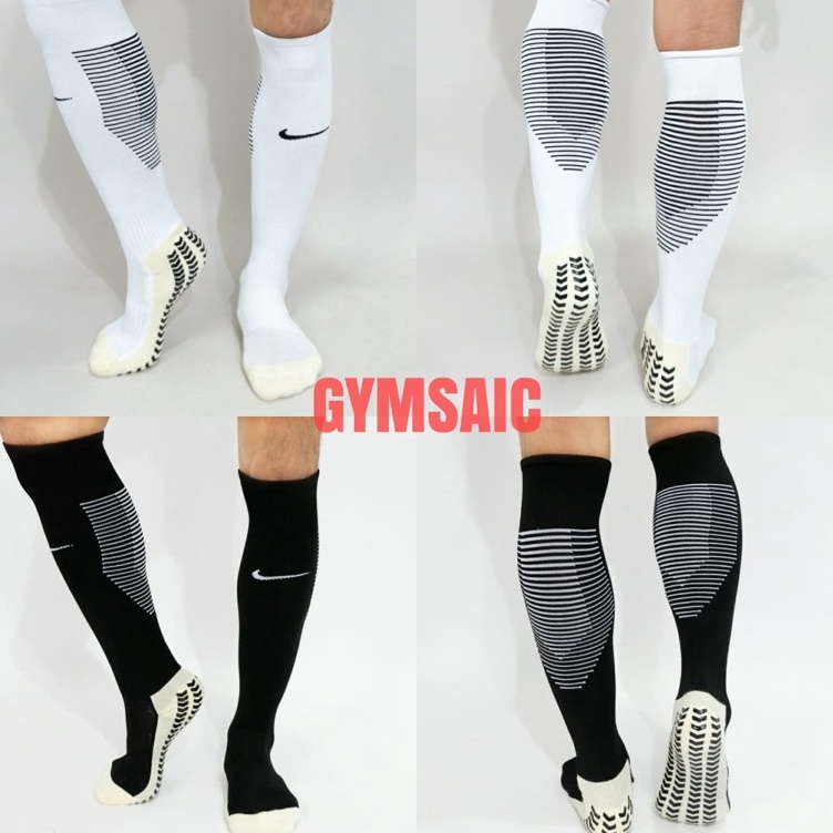 ★★ FSs Kaos Kaki Anti Slip Nike ARROW Panjang Kaos kaki Slip Futsal Kaos Kaki Bola Panjang Impor ✭ T
