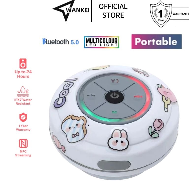 Terpercaya.. WANKEI Waterproof Mini Speaker Wireless Bluetooth Speaker