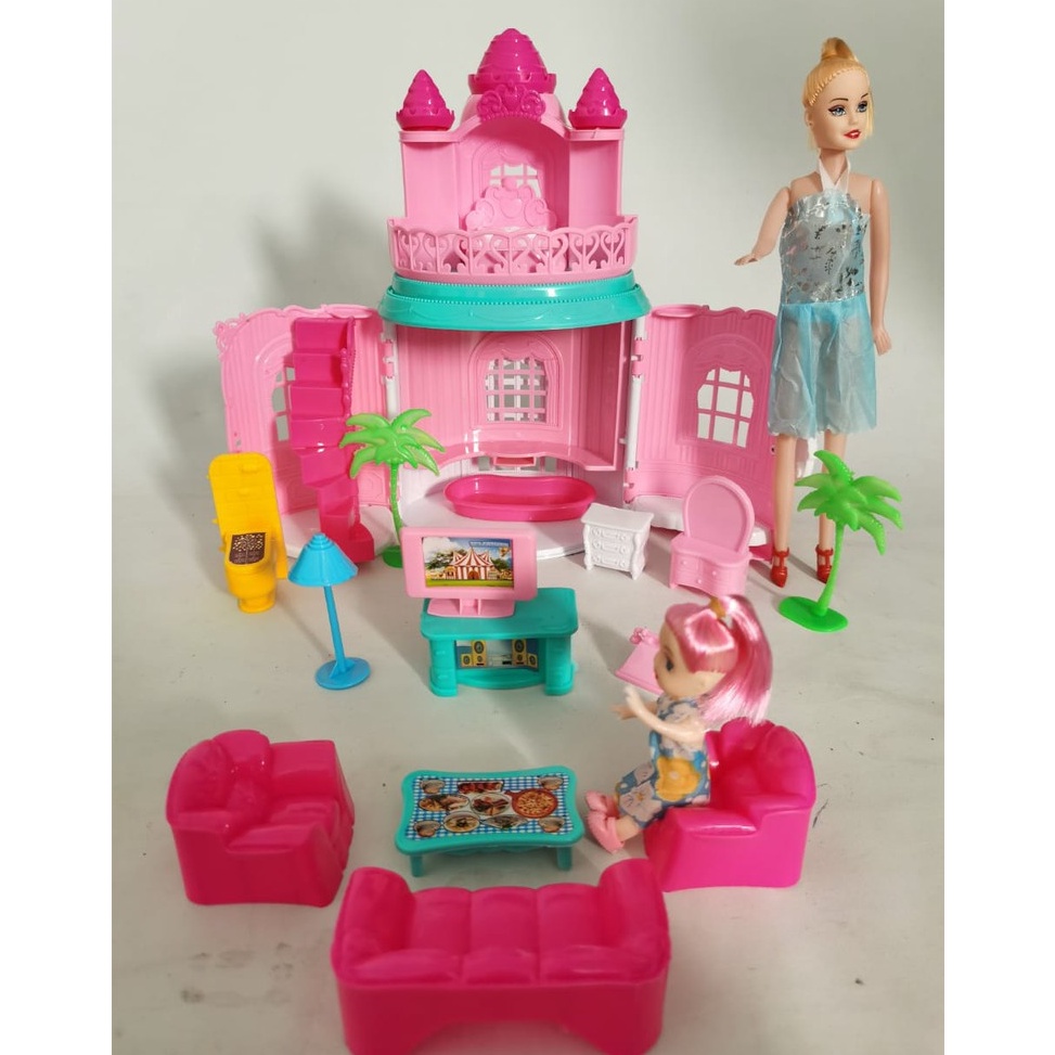 Terpercaya.. PROMO MAINAN ANAK EDUKASI RUMAH-RUMAHAN BARBIE SATU SET LENGKAP MAINAN PEREMPUAN LH5