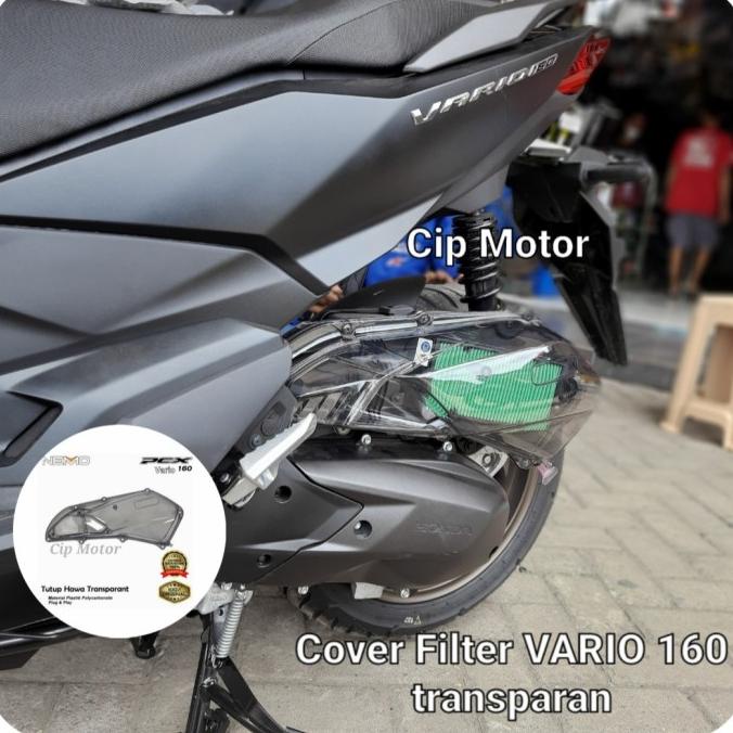 Cover Tutup Filter Hawa PCX 160 Vario 160 Smoke Transparan