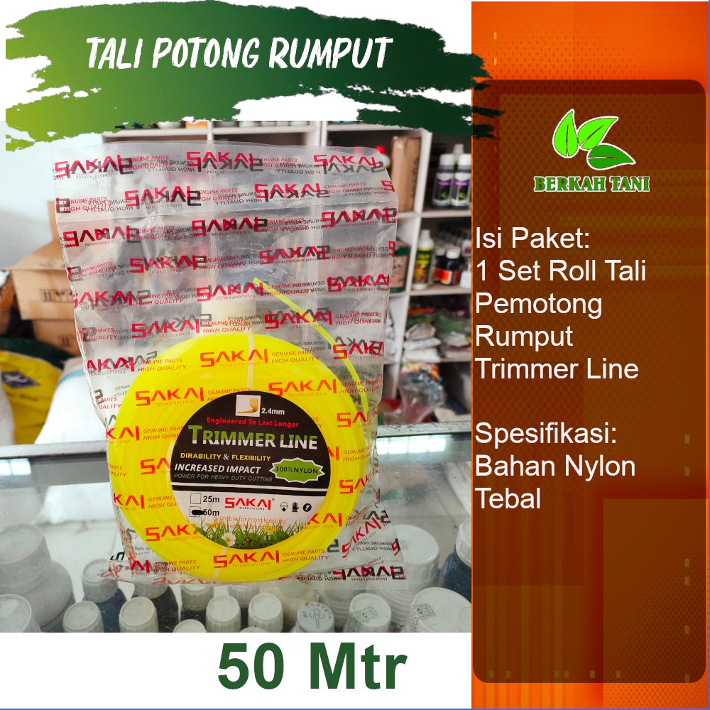 Trimmer Line Tali Potong rumput 50 Meter