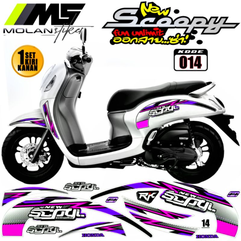 Decal Sticker Striping Variasi All New Scoopy 2020-2023 Scoopy 2017-2019 Scoopy Fi 2013-2016 Scoopy 