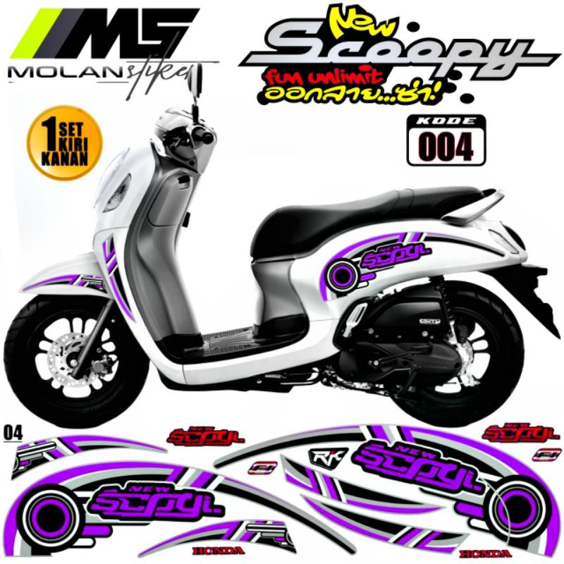 Decal Sticker Striping Variasi All New Scoopy 2020-2023 Scoopy 2017-2019 Scoopy Fi 2013-2016 Scoopy 