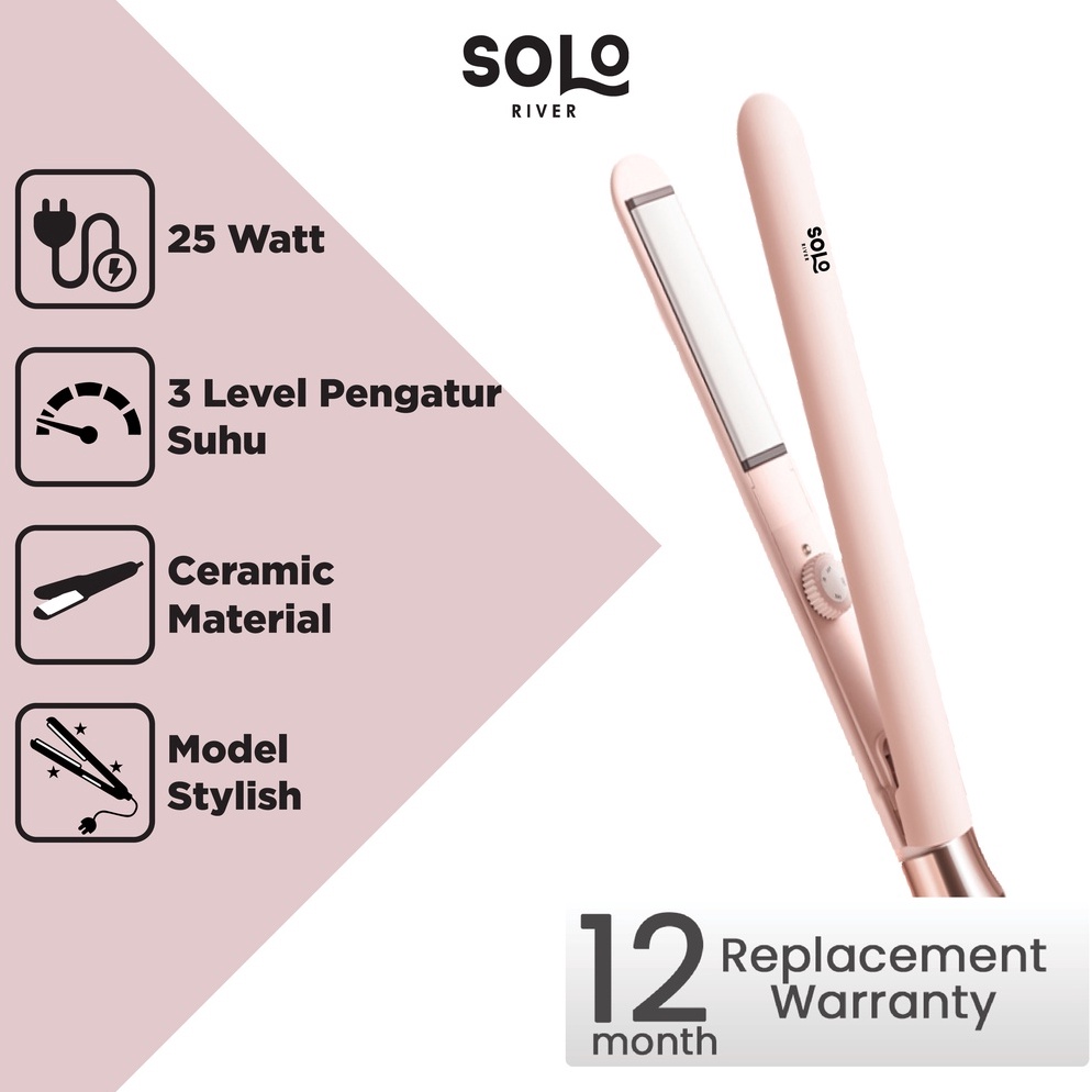 Stok Terbaru.. SOLO RIVER Catokan Rambut  Hair Curler Catok Automatic Use Hair Straightener 25Watt K