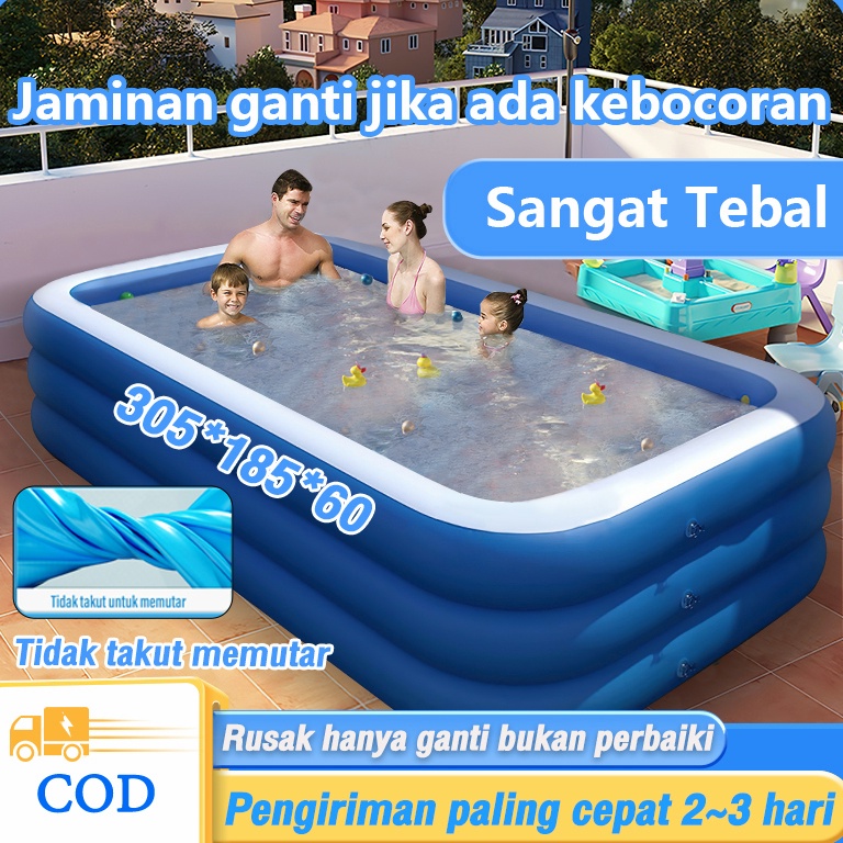 SPECIAL PRICE. 【Bagian tebal】kolam renang anak jumbo/kolam renang mainan/kolam renang anak jumbo 3 m