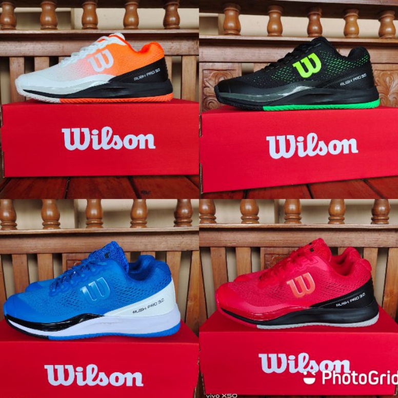 Sale Terbatas.. (COD) SEPATU TENIS WILSON RUSH PRO 3.0 SUPER PREMIUM ORIGINAL sepatu original