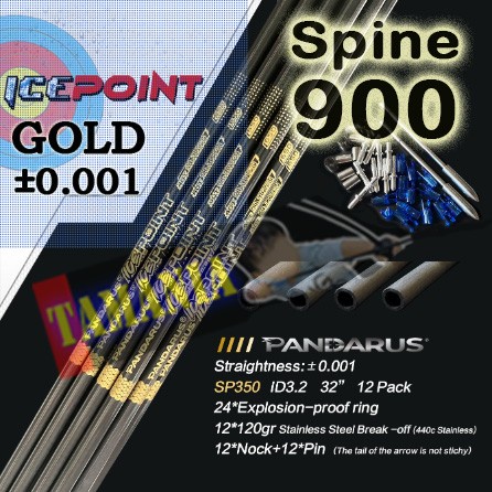 Best Seller Pandarus Ice Point Gold Spine 900 Carbon 40T Id 3.2 0.001