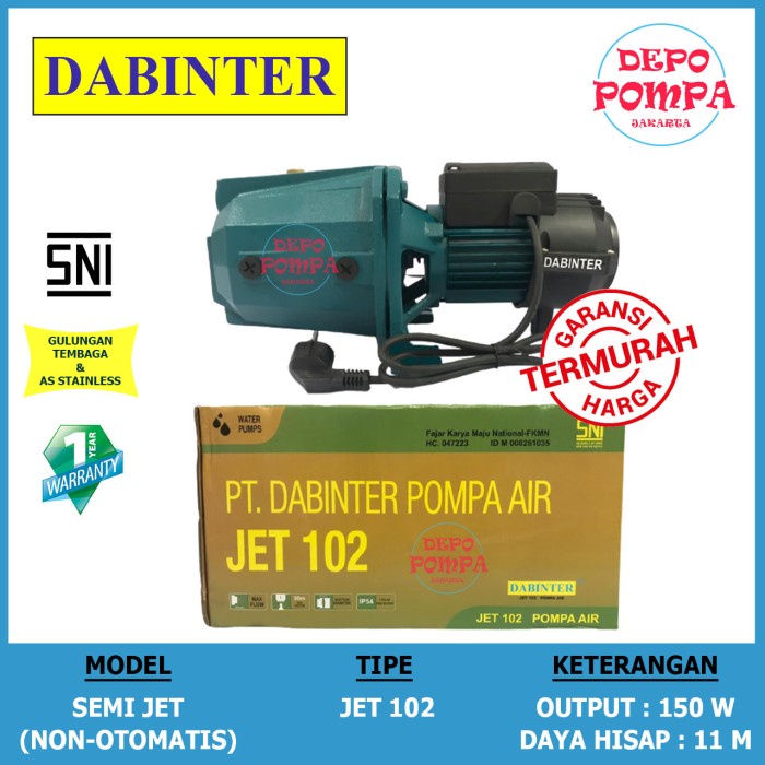 POMPA AIR DABINTER SEMI JET 102