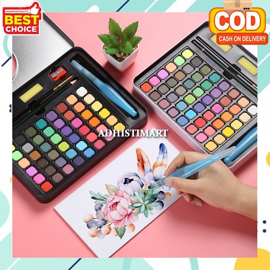 

Watercolor Set Art Non Toxic Tidak Beracun Padat Cair Cat Air Anak Set Lengkap Water Color Set Lengkap Semua Warna Watercolour Painting Cat Lukis Kanvas Murah Dan Bagus Cat Air Lukis Lengkap 36/48 Watercolor Set - Set Alat Cat Air