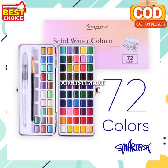 

Water Color Set Non Toxic Tidak Beracun Cat Air Lukis Lengkap Lengkap Semua Warna Padat Cair Cat Air Anak Set Lengkap Watercolour Painting Cat Lukis Kanvas Murah Dan Bagus Watercolor Set Art Smartfish Watercolor Paints 72 Warna