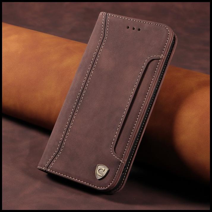 Terlaris Realme 5 Pro Caseon Flip Wallet Card Slot Leather Case C001