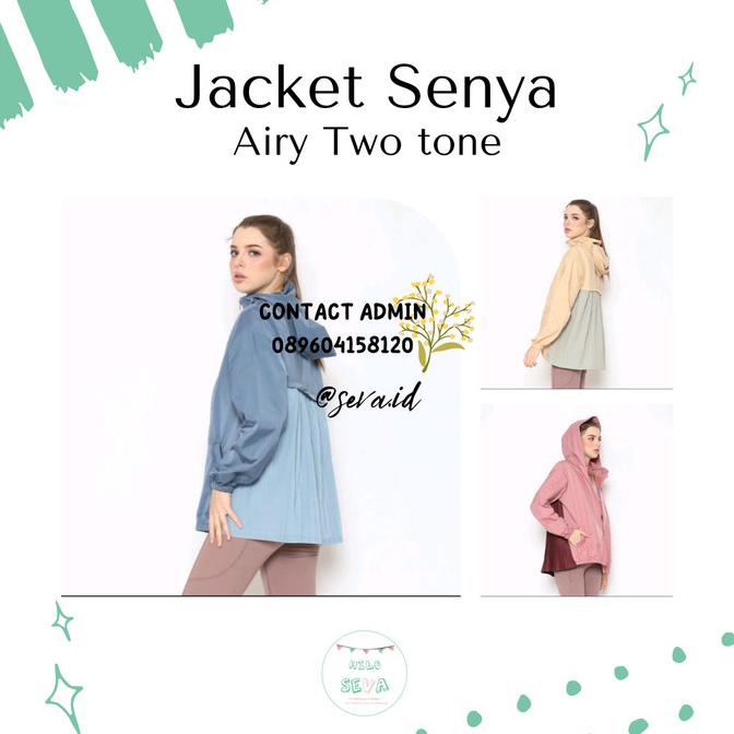 Senya Airy Two Tone Jacket Senya color block jacket senya airy twotone