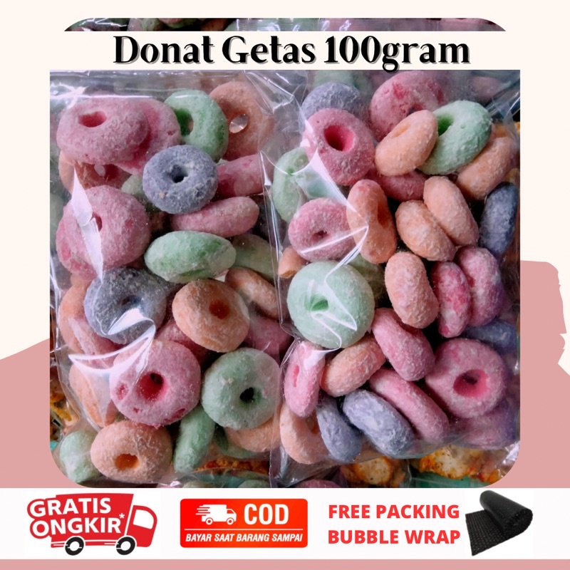 

DONAT GETASS MANIS WARNA WARNI 100GRAM | DONAT MINI | DONAT GABUS