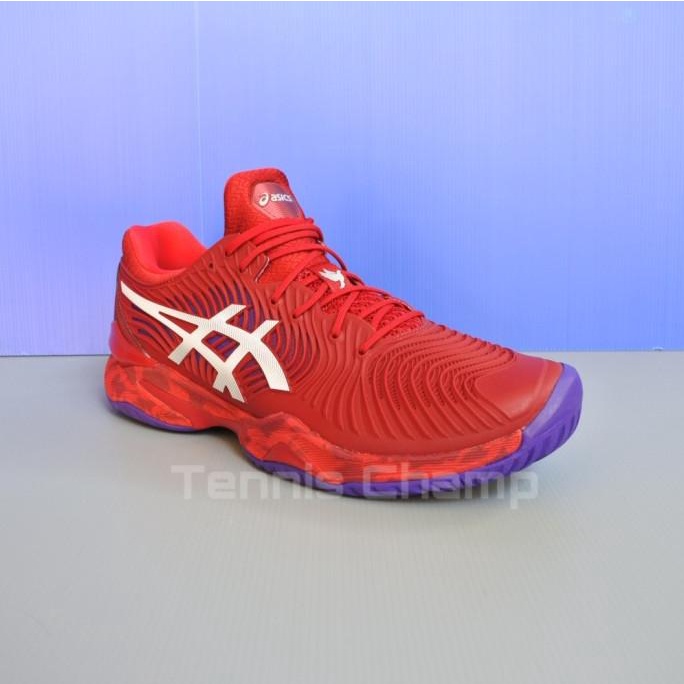 Sepatu Tenis Asics Court FF2 Novak Djokovic Men's Shoe Cranberry/White