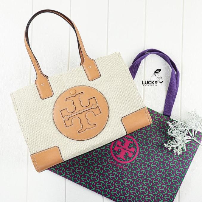 Tory Burch Mini Ella Canvas Tote - ORIGINAL 100%
