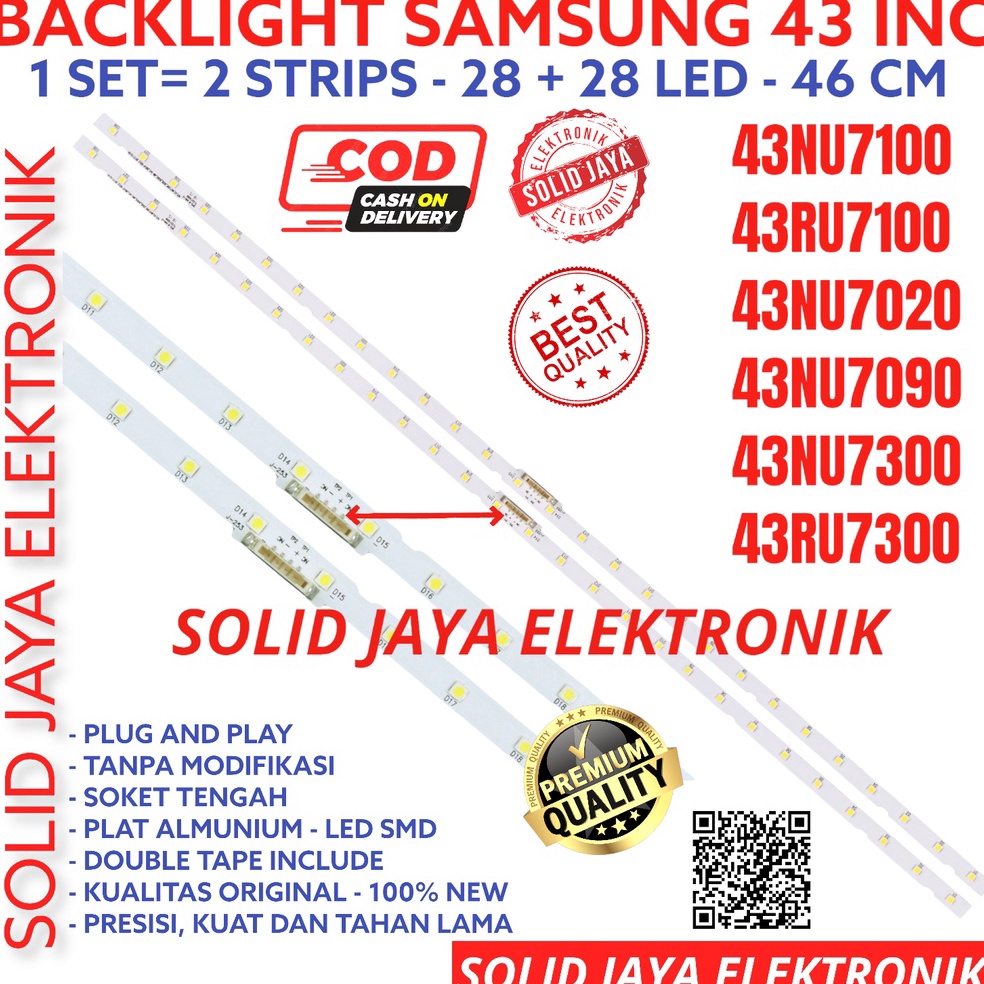 Booming.. BACKLIGHT TV LED SAMSUNG 43 INC UA 43NU7100 43RU7100 43NU7020 43NU7090 43NU7300 43RU7300 U