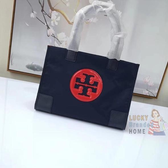 Tas TORY BURCH Ella Tote Bag Nylon Royal Navy Cherry - 100% ORIGINAL