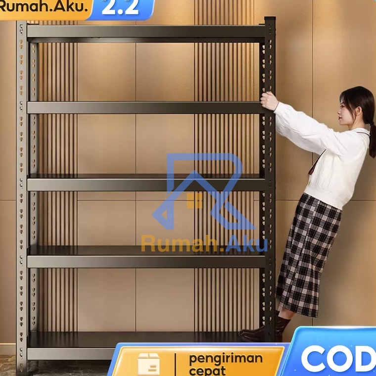 SALE!. Rak  Besi Serbaguna 5 Susun/ Rak Gudang Besi /Rak Warung 200*40*120CM /Rak Besi Siku Serbagun