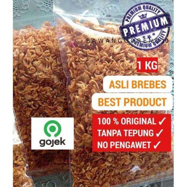 

1 KG BAWANG GORENG ASLI BREBES TANPA TEPUNG 1KG Bawang Merah Goreng