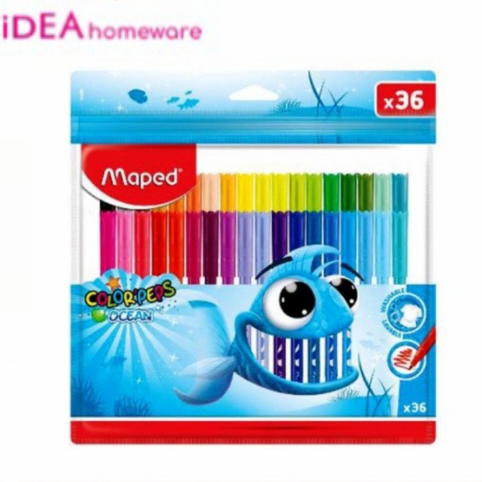 

Spidol Gambar Anak 36 Warna Maped Color Peps Ocean Washable