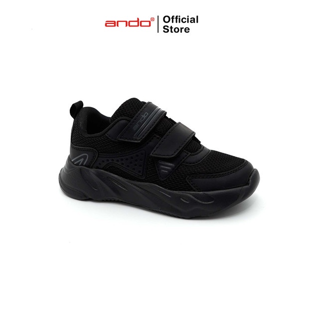 Ando Official Sepatu Sneakers Tony Anak - Hitam/Hitam