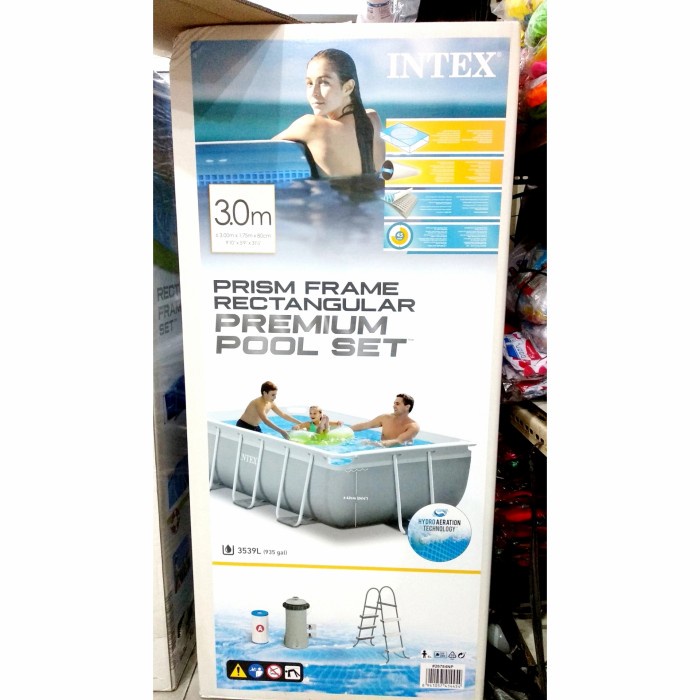 Bestseller Intex 26784 Kolam Renang Prism Frame Rectangular Pool Set 3Meter