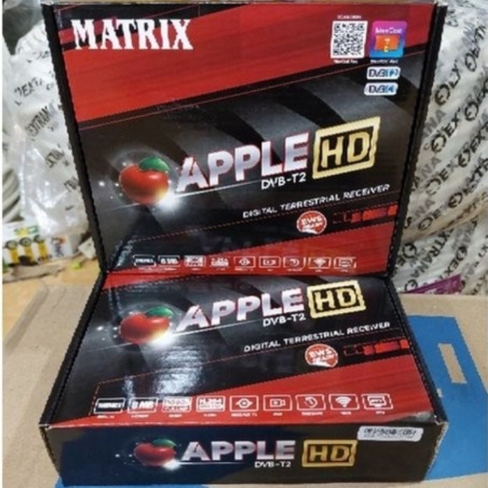 NEW SERIES NEW STB RECIVIER TV STB DIGITAL MATRIK APPLE DVB T2 HD MERAH TERBARU ORIGINAL TERBARU