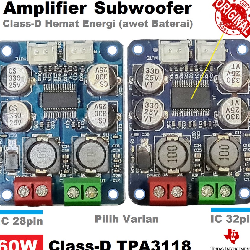 ❃KJc TPA3118D2 TPA3118 CLASS D HIFI SUBWOOFER DIGITAL POWER MONO AMPLIFIER ⁑ ✿
