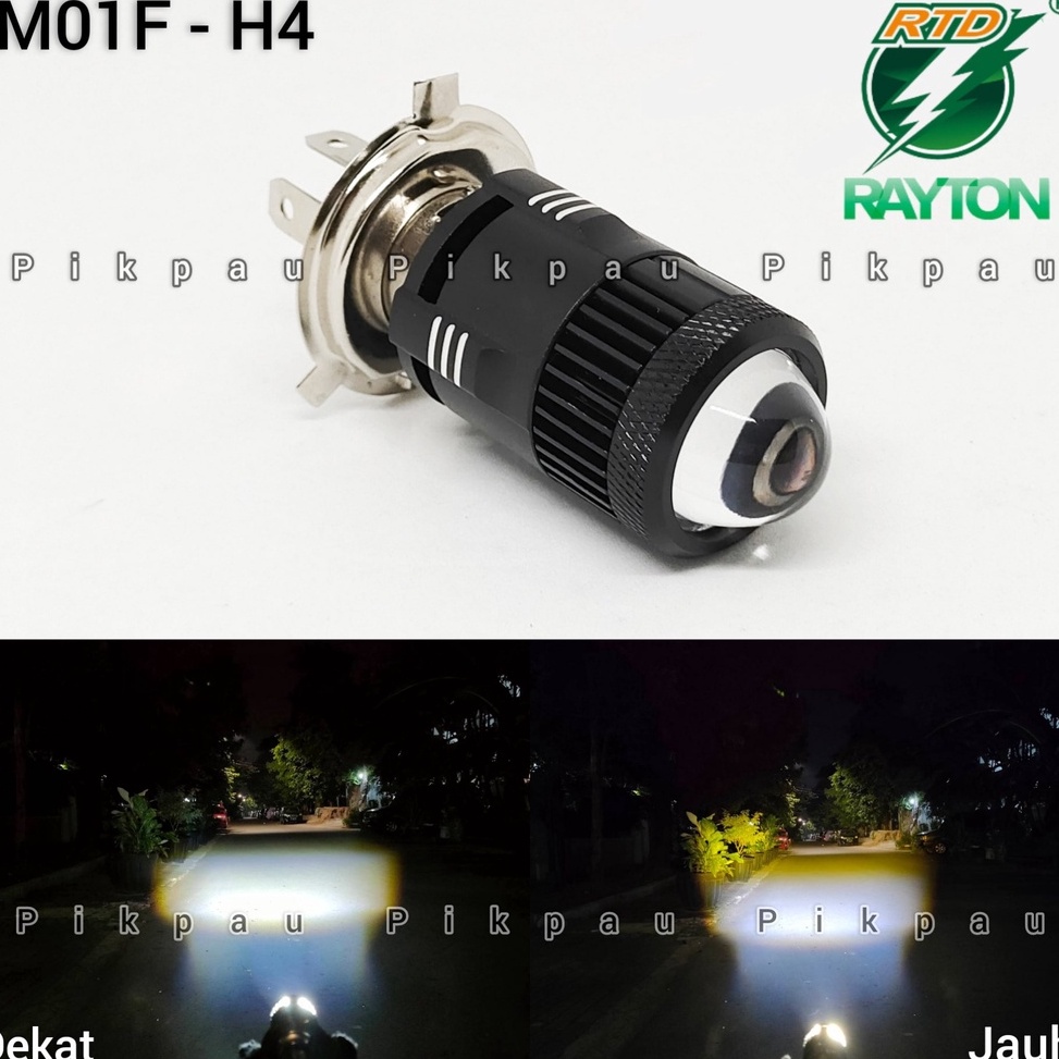 hA Lampu Utama LED H4 RTD Rayton M01F Laser Kipas AC DC Headlamp High Quality Lampu Depan Motor Mobi