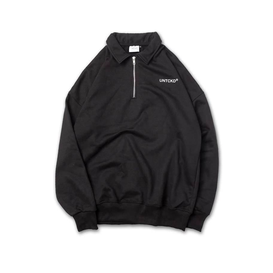 ➼ Halfzip Rugby Shirt Black flesz