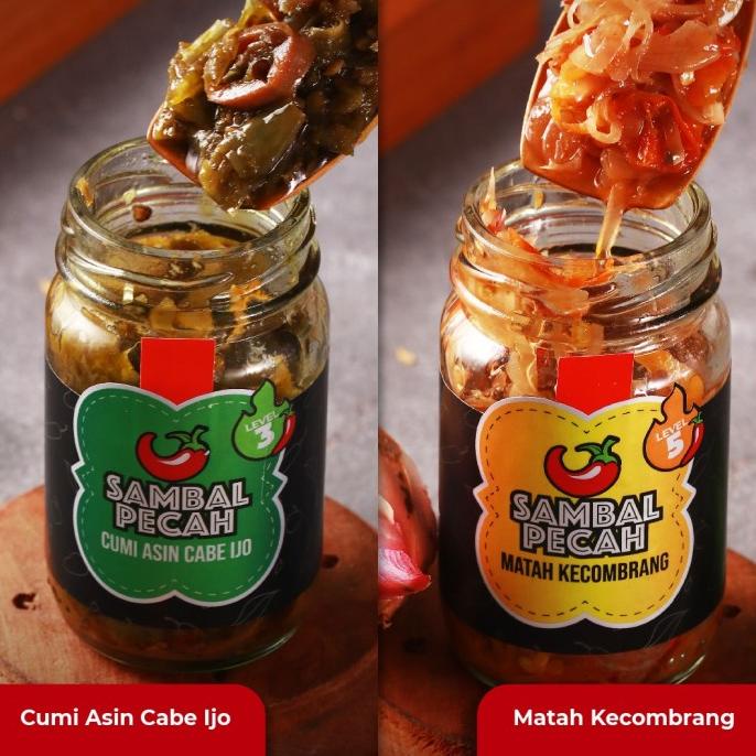 

Sambal Best Seller Lauk Cumi Asin Cabe Ijo dan Matah Kecombrang