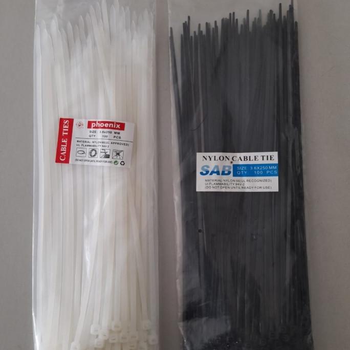 

\"\"\"\] Kabel Ties/ Cable Ties/ Sabuk Kabel 3.6 x 250mm isi 100pcs