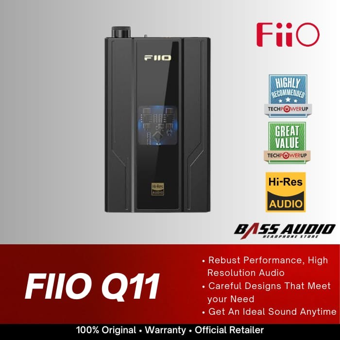 FIIO Q11 / Q 11 PORTABLE DAC HEADPHONE AMPLIFIER 3.5MM 4.4MM OUTPUTS