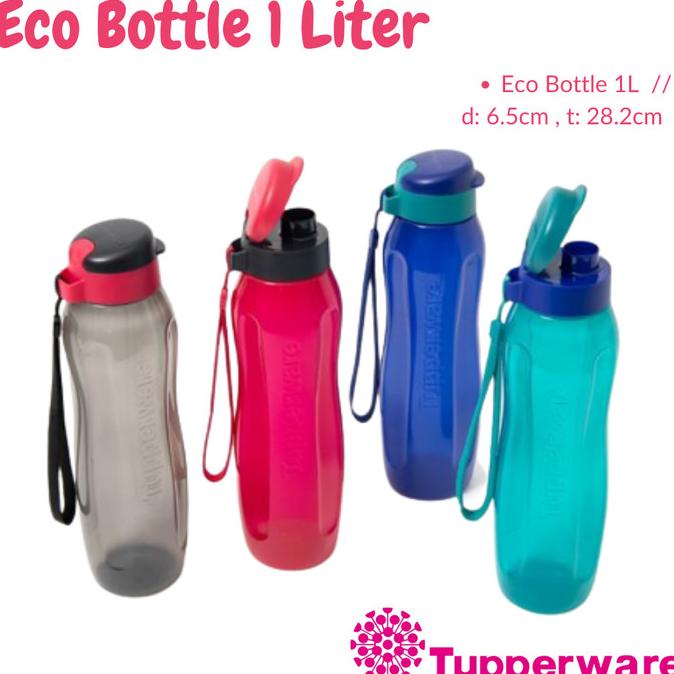 Botol Minum Tupperware 1L / Tempat Minum Eco Bottle Tupperware 1 Liter