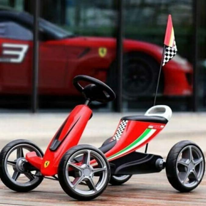 Pliko ride on 820 scuderia ferrari gokart trike pedal sepeda goes anak